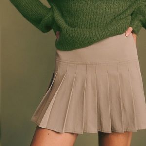 reformation Tessa pleated mini skirt